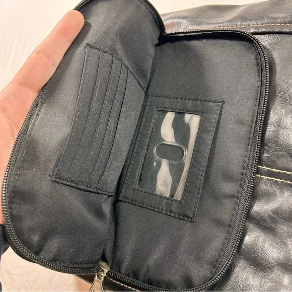 Relic Dark Leather Crossbody Bag - Picture 10 of 10